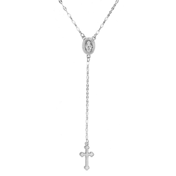 5 for $25 Virgin Marry Medallion Cross Necklace - Picture 3 of 8
